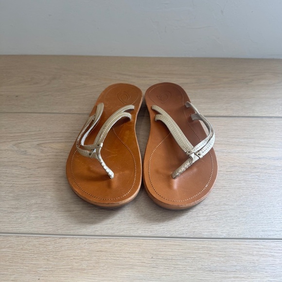 OluKai U’l Bubbly Sahara Leather Sandals size 10 - Picture 2 of 6